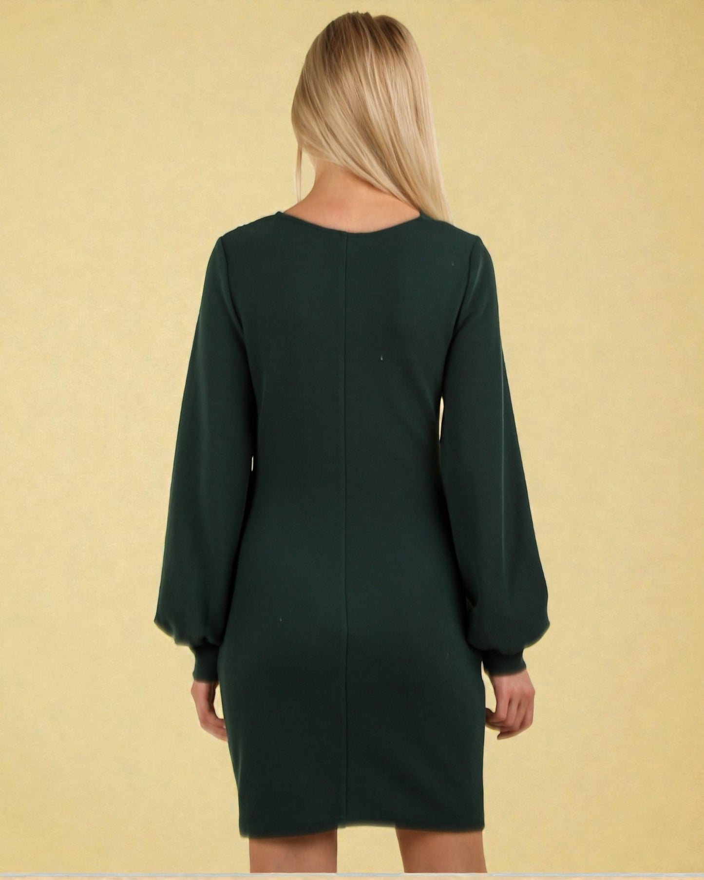 Evergreen Wrap-Front Mini Dress