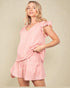 Blush Flutter Sleeve Top & Shorts Set