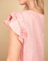 Blush Flutter Sleeve Top & Shorts Set