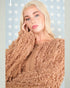 Soft Blush Shag Knit Zip Cardigan