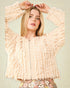 Cream Shag Knit Zip Cardigan