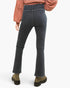 Legging taille croisée en denim délavé noir