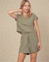 Sage Pocket Top & Shorts Set