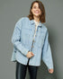 Light Wash Textured Denim Shacket
