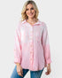 Camisa tie dye de manga larga en color rosa