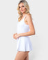 Traje de baño de una pieza de punto de alto rendimiento en color blanco roto