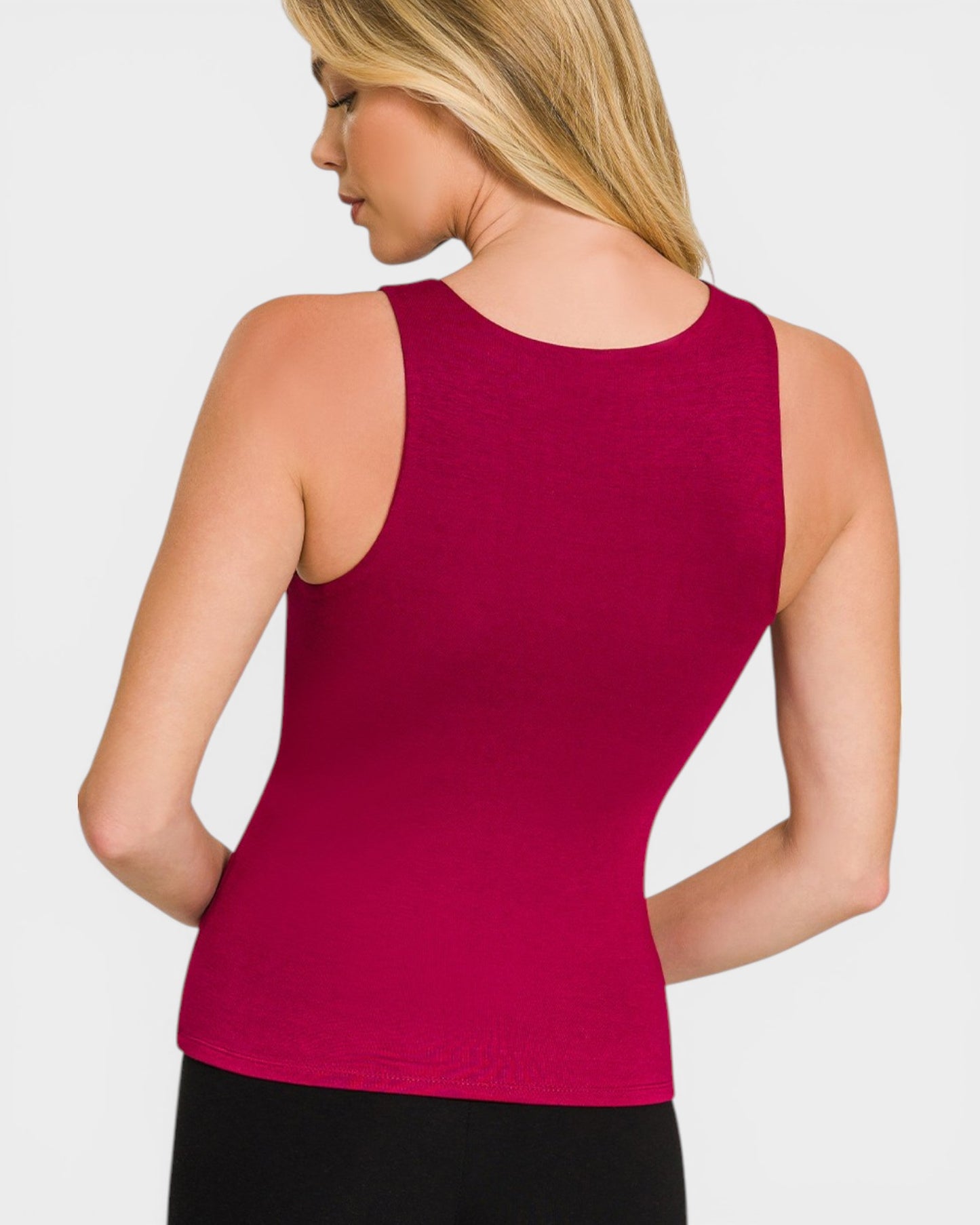 Berry Double-Layer Sleeveless Tank Top