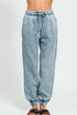 Faded Blue Drawstring Joggers