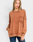 Rust Mineral Wash Cotton Sweatshirt