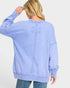Cornflower Blue Mineral Wash Cotton Sweatshirt
