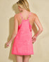 Coral Mineral Wash Pocket Mini Dress