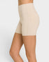 Ivory Brushed Microfiber Biker Shorts