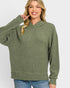 Dark Olive Hacci Knit Hoodie