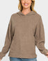 Brown Hacci Knit Hoodie