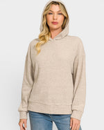 Heather Mocha Hacci Knit Hoodie