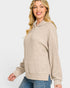 Heather Mocha Hacci Knit Hoodie