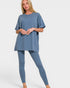 Dusty Blue Oversized Tee & Leggings Set