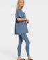 Dusty Blue Oversized Tee & Leggings Set