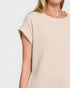 Natural Cotton Gauze Cap Sleeve Top