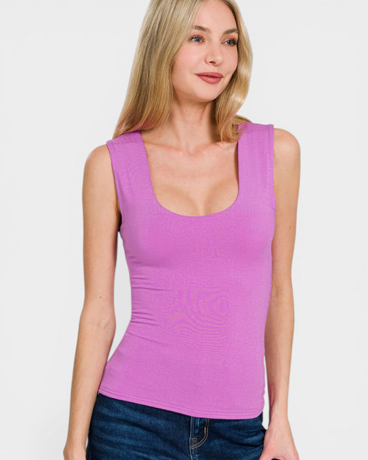Orchid Double-Layer Seamless Tank Top