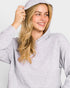 Light Gray Ribbed Crop Hoodie