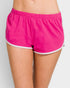 Hot Pink Contrast Trim Lounge Shorts