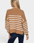 Camel Stripe Cotton Sweater