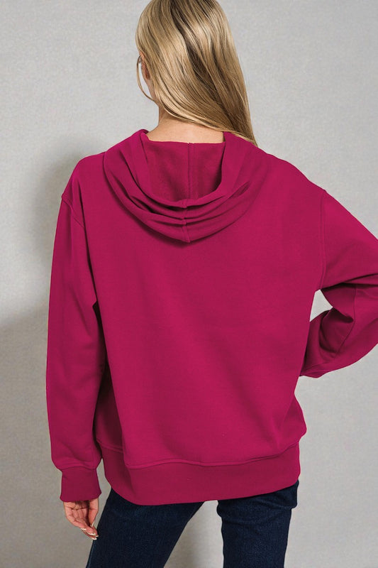 Berry Fuchsia Oversized Hoodie