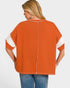 Rust Stripe Short Sleeve Top