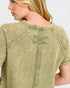 Olive Mineral Wash Cotton Tee