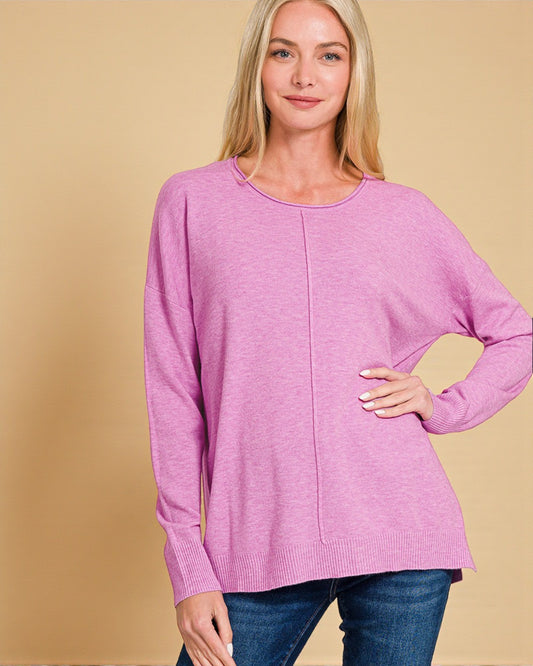 Orchid Knit Long Sleeve Top