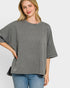 Charcoal Scuba Knit Oversized Top