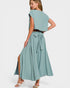 Sea Mist Crop Top & Maxi Skirt Set