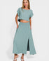 Sea Mist Crop Top & Maxi Skirt Set