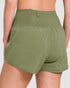 Light Olive High Waist Lined Active Shorts