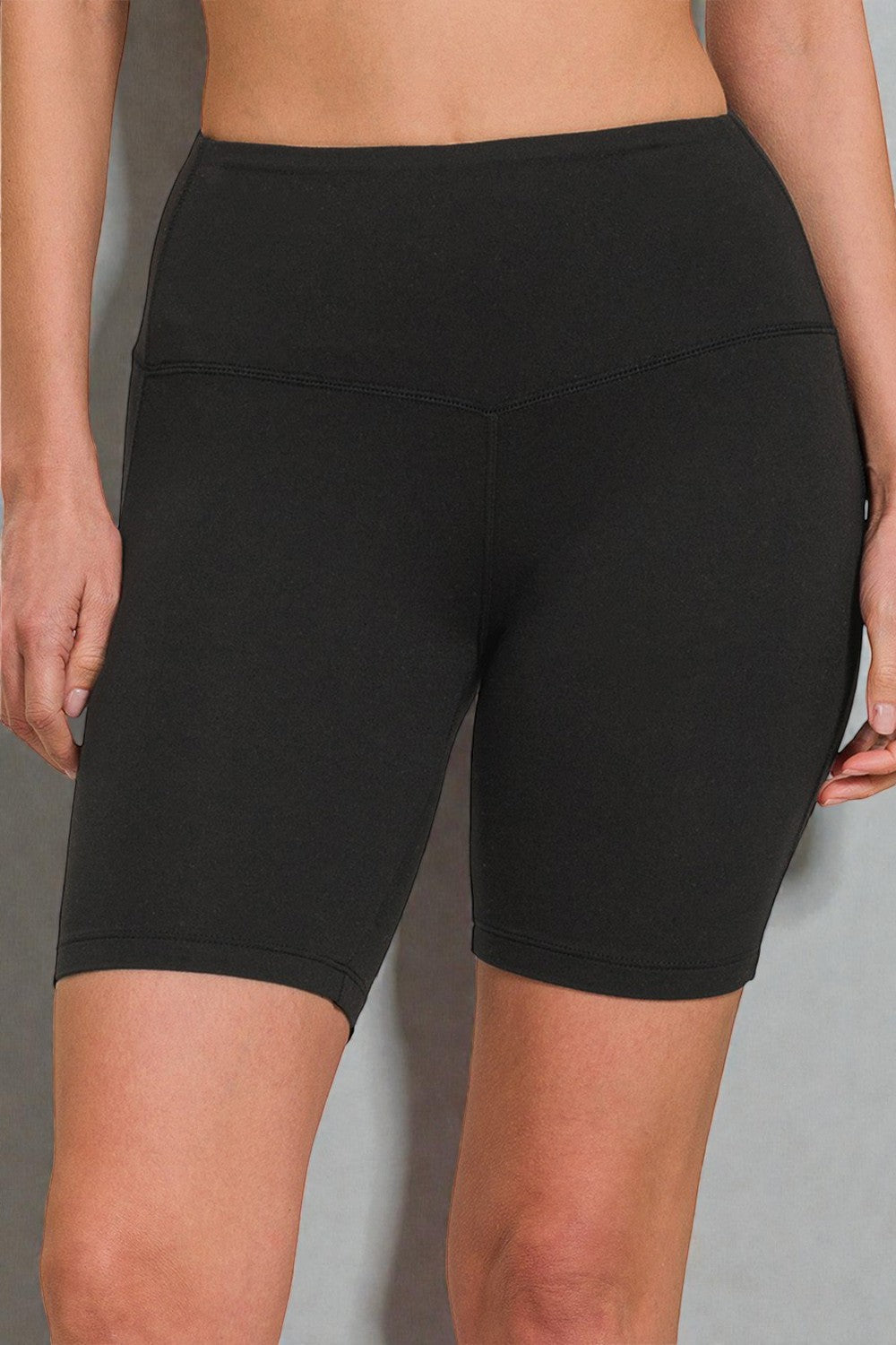 Black High Rise Biker Shorts