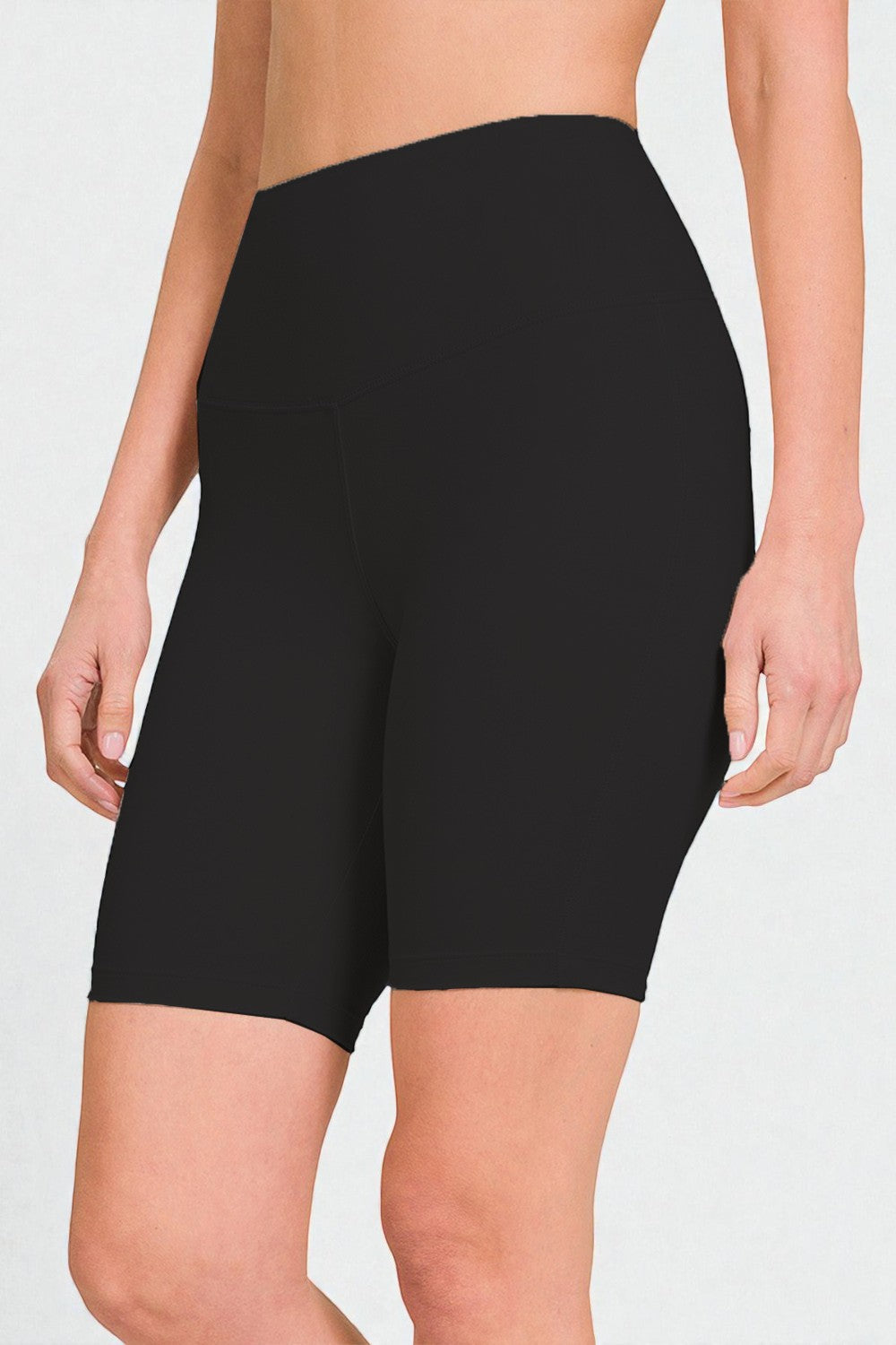 Black High Rise Biker Shorts