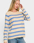 Oatmeal & Blue Striped Sweater