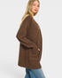 Chocolate Open Front Cardigan