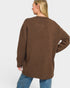 Chocolate Open Front Cardigan