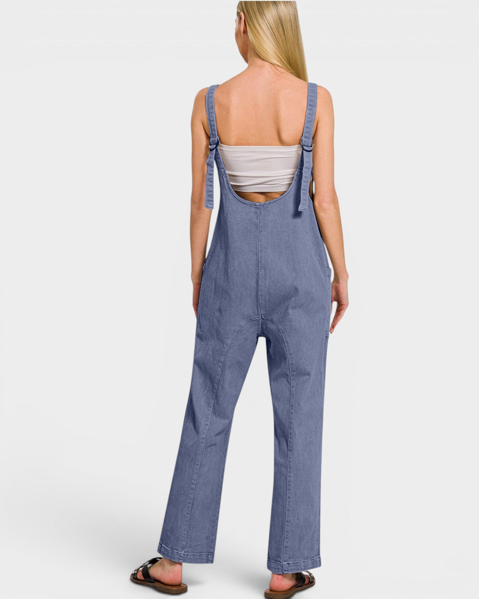Blackberry Washed Utility Jumpsuit