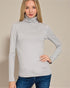 Light Gray Long Sleeve Turtleneck Top