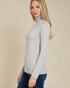 Light Gray Long Sleeve Turtleneck Top
