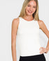 White Double-Layer Sleeveless Tank Top