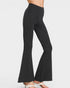 Black flared pants on a white background