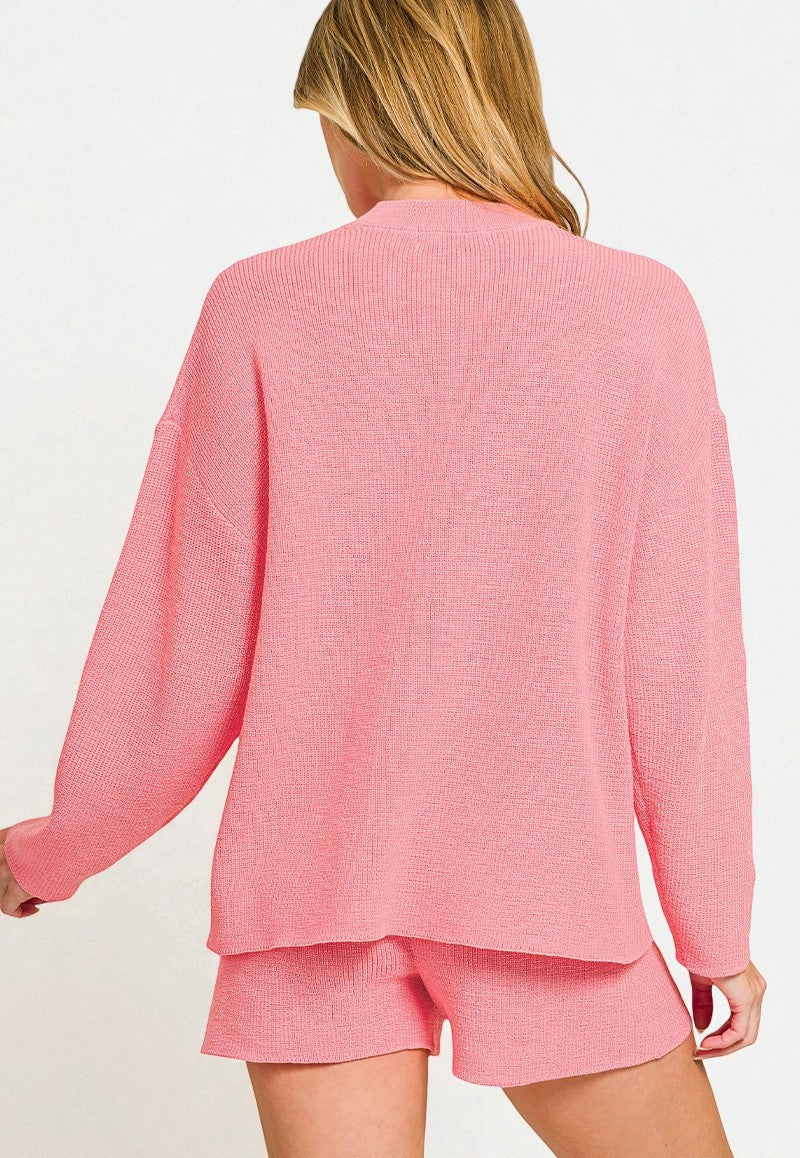 Blush Ribbed Lounge Set