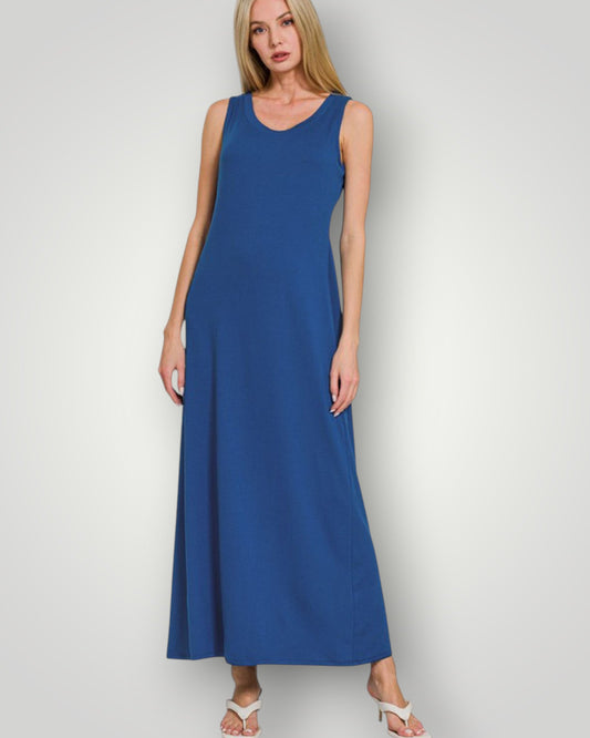Cobalt Sleeveless Maxi Dress