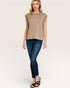 Mocha Cap Sleeve Muscle Tee