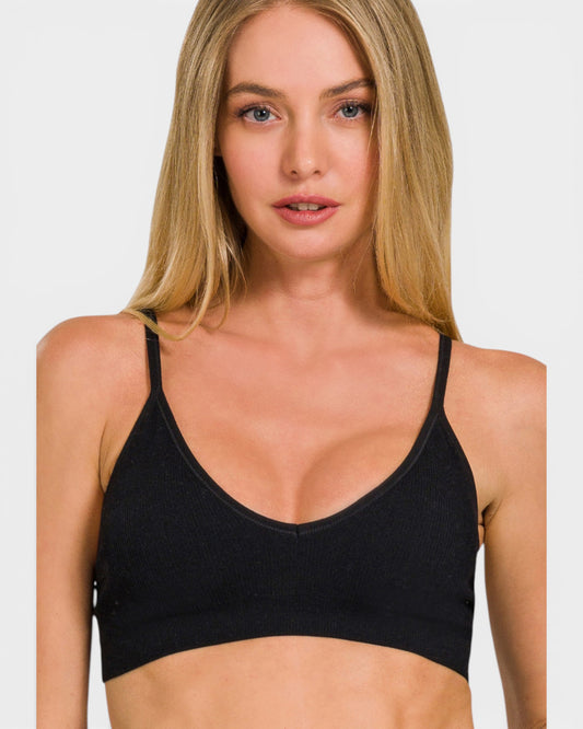Black Seamless Bralette