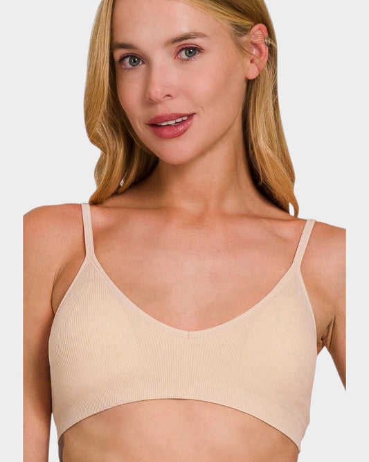 Sand Beige Seamless Bralette